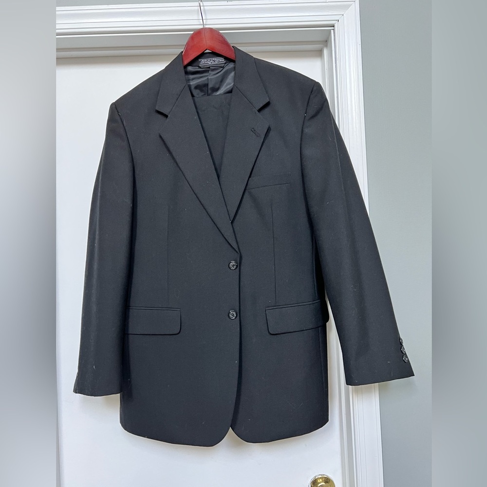 Men’s Black Suit.  Excellent condition and fresh from the dry cleaners!